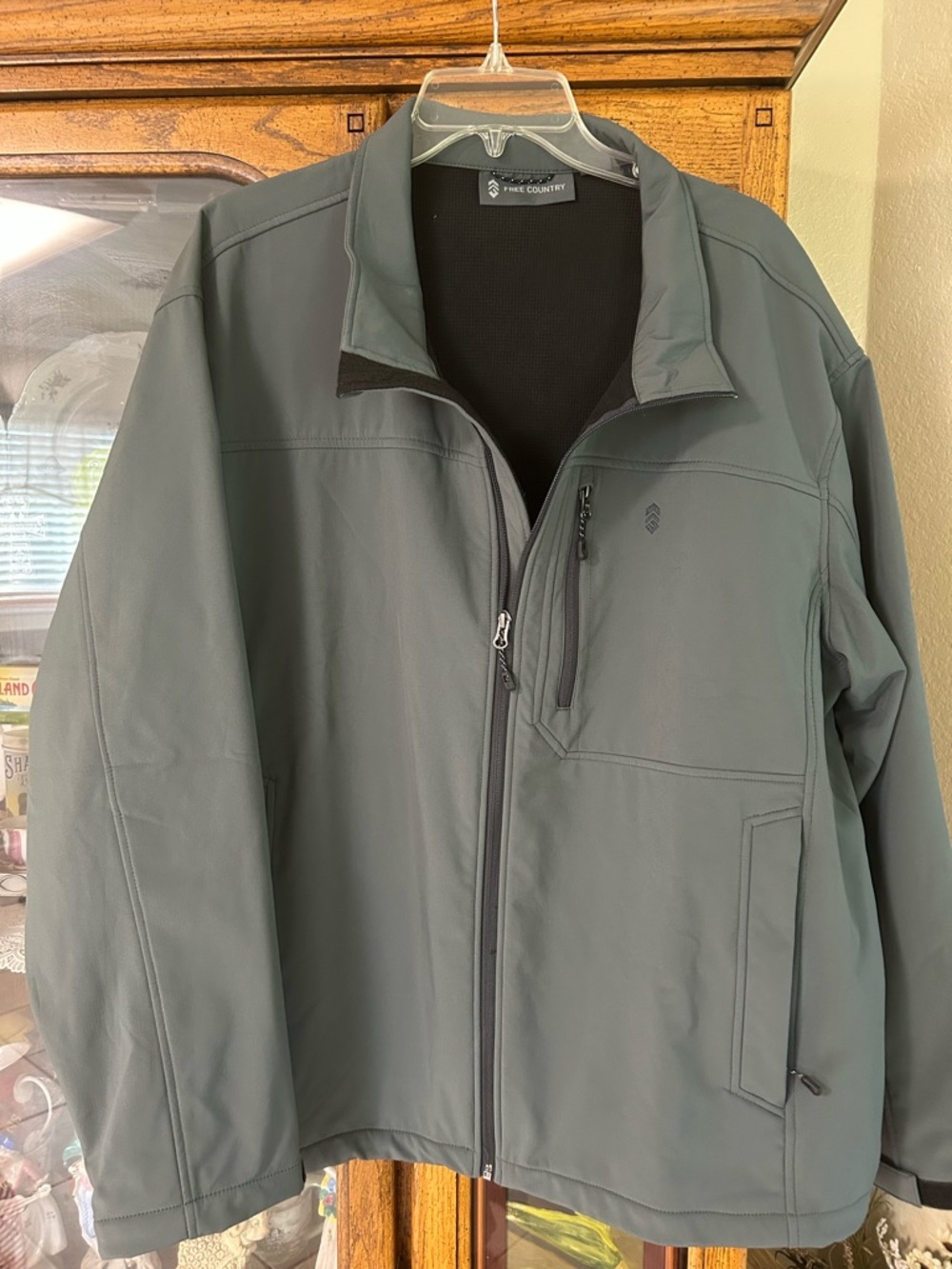 Free Country Men's Slate Gray Lightweight Softshell Jacket